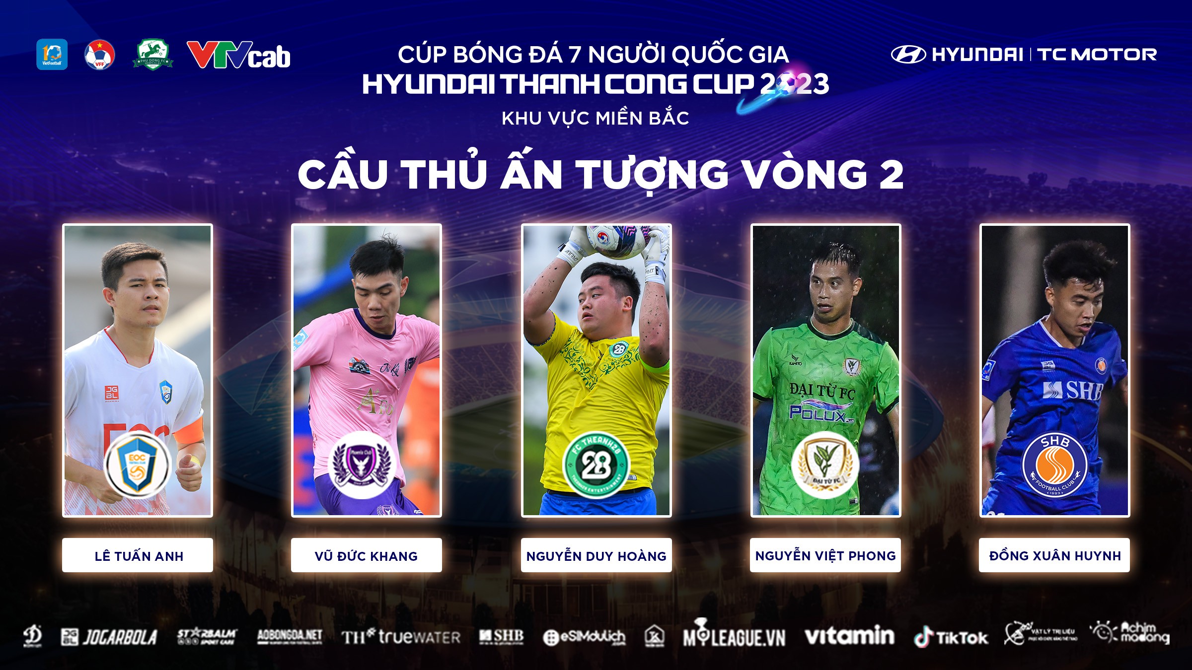 Bình chọn cầu thủ ấn tượng vòng 2 VSC-S3 khu vực miền Bắc